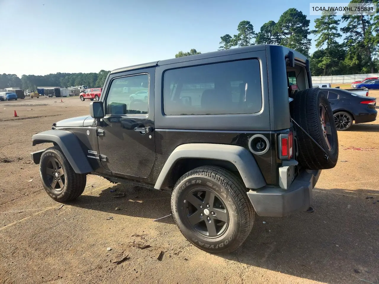 2017 Jeep Wrangler Sport VIN: 1C4AJWAGXHL755831 Lot: 62051166