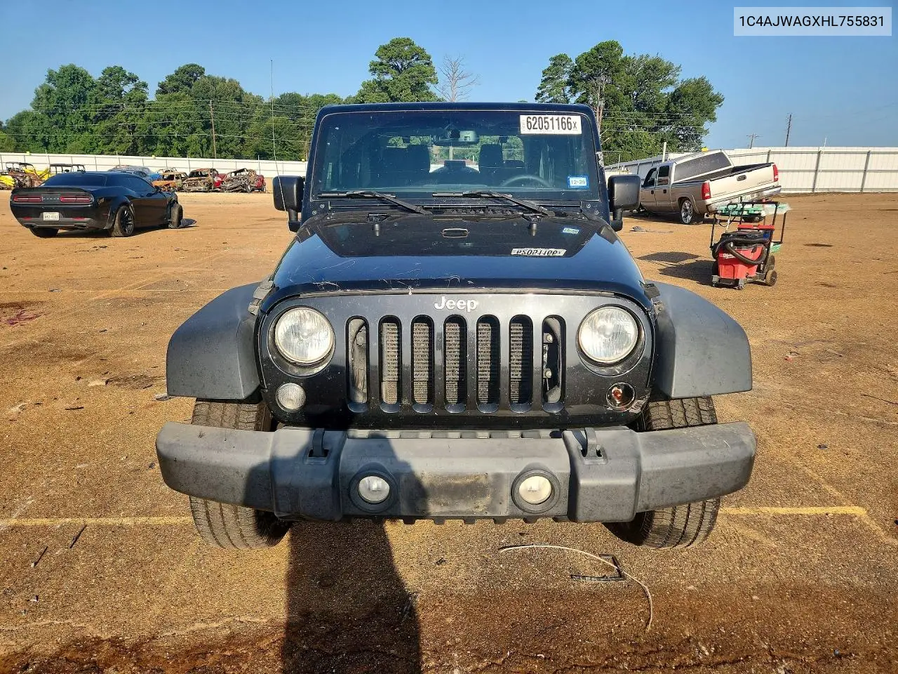 2017 Jeep Wrangler Sport VIN: 1C4AJWAGXHL755831 Lot: 62051166
