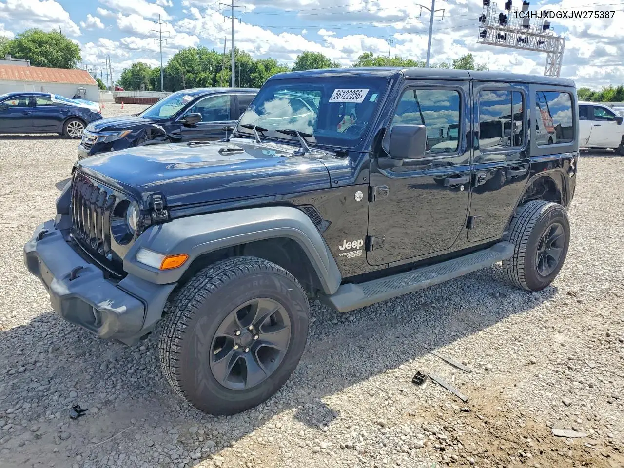 2018 Jeep Wrangler Unlimited Sport VIN: 1C4HJXDGXJW275387 Lot: 56122056