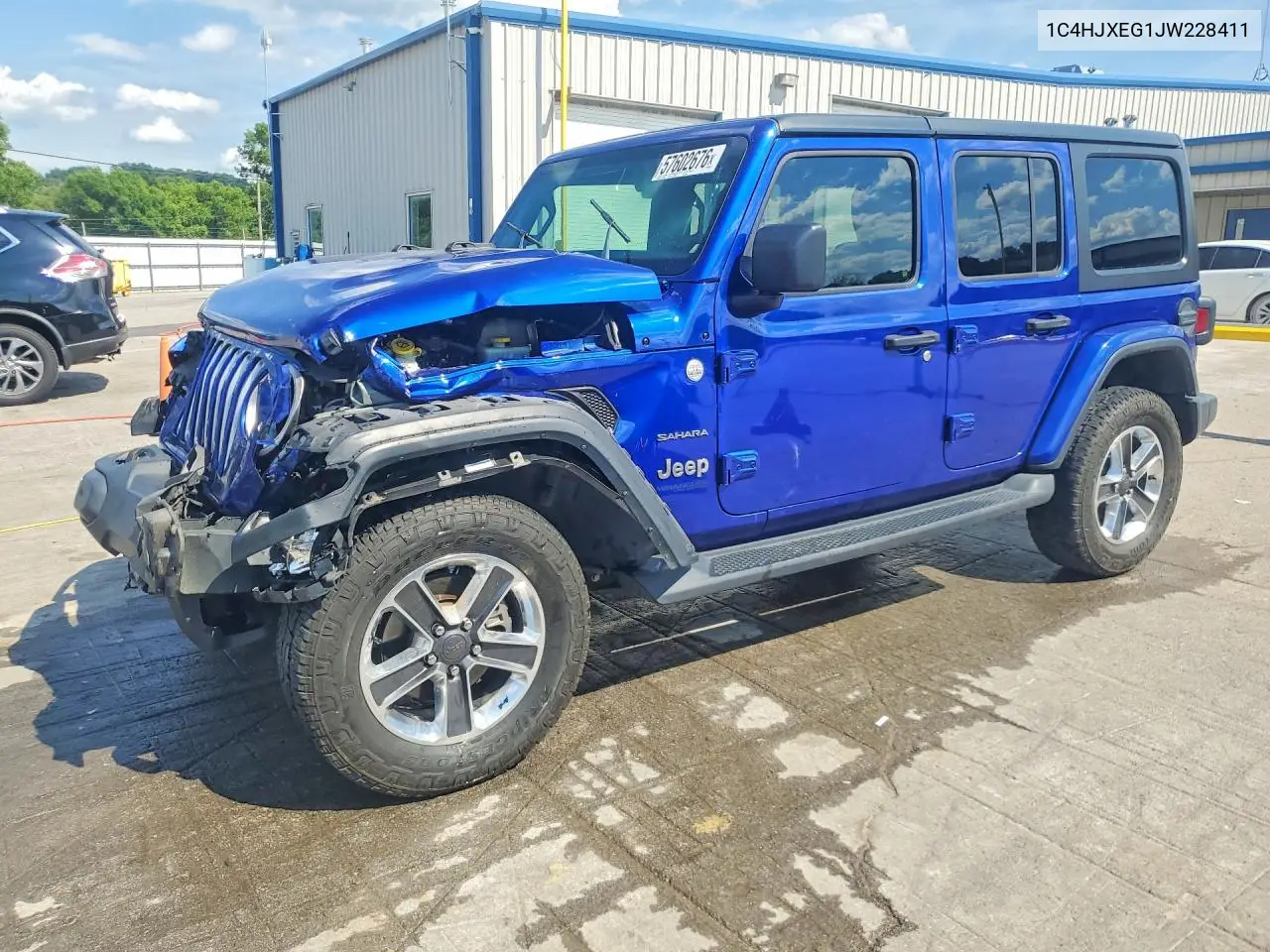 2018 Jeep Wrangler Unlimited Sahara VIN: 1C4HJXEG1JW228411 Lot: 57602676