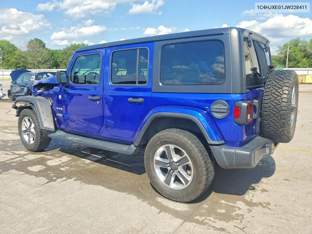 2018 Jeep Wrangler Unlimited Sahara VIN: 1C4HJXEG1JW228411 Lot: 57602676