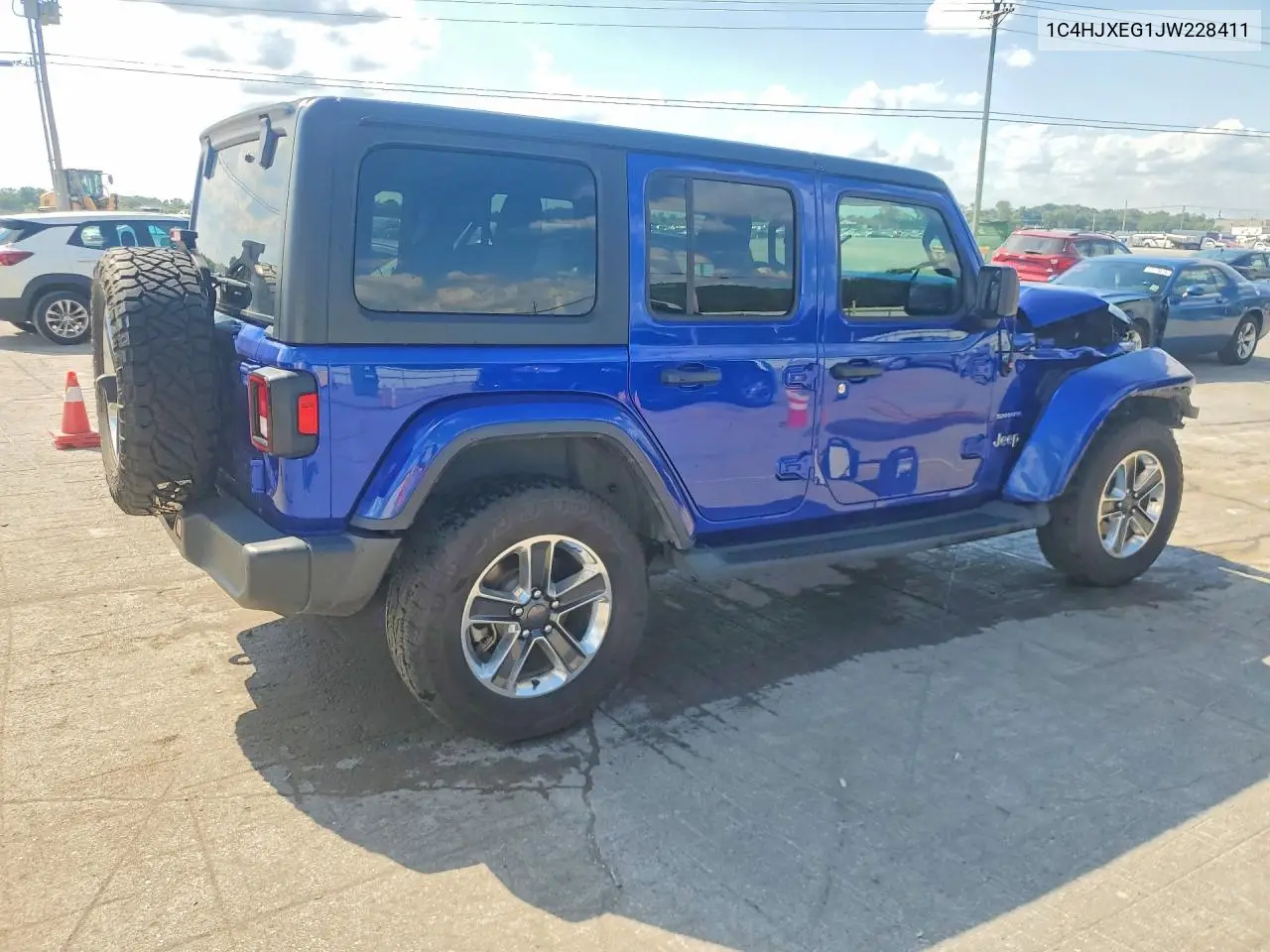 2018 Jeep Wrangler Unlimited Sahara VIN: 1C4HJXEG1JW228411 Lot: 57602676