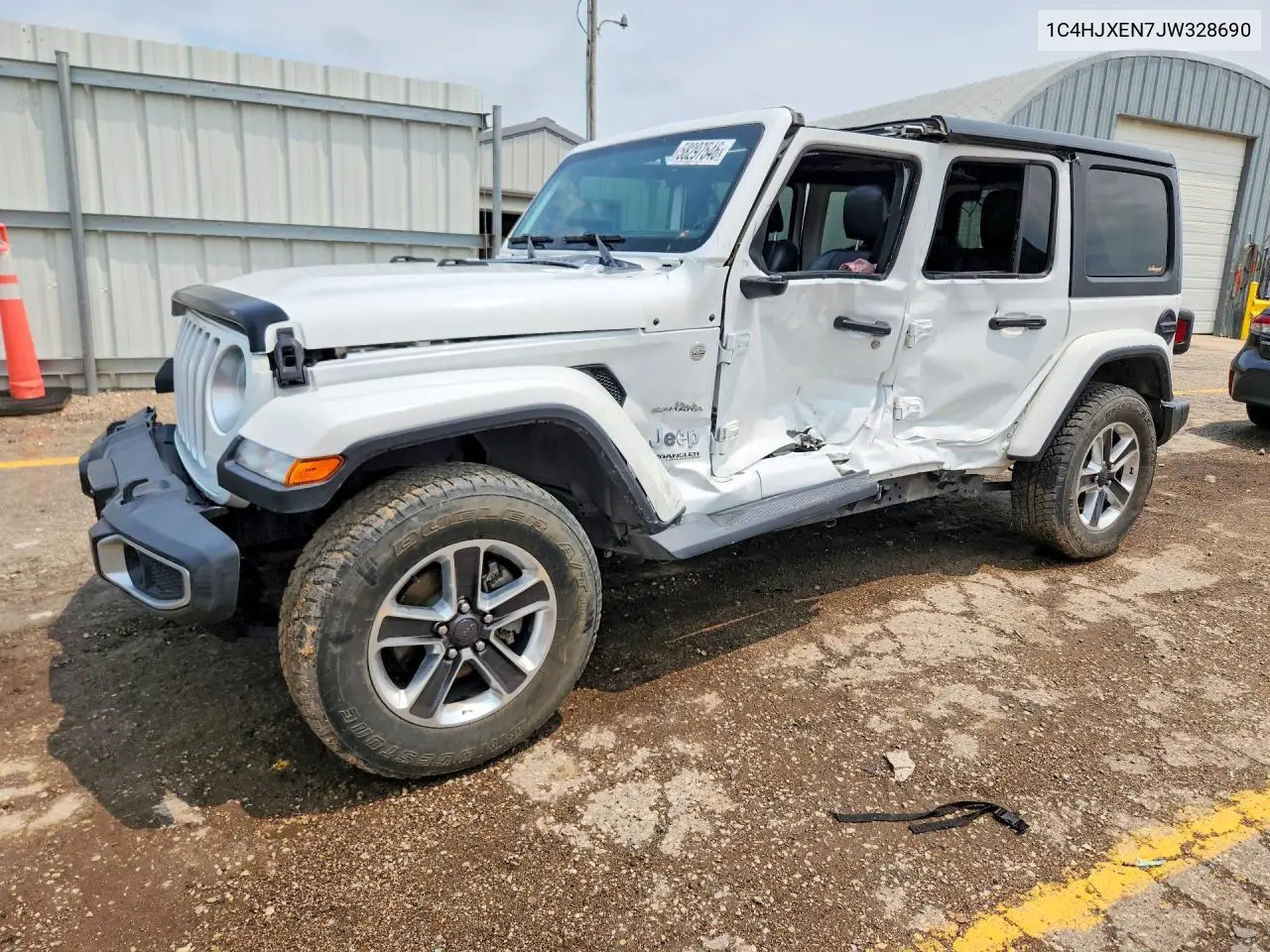 2018 Jeep Wrangler Unlimited Sahara VIN: 1C4HJXEN7JW328690 Lot: 58297546