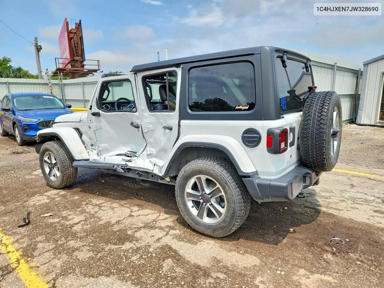 2018 Jeep Wrangler Unlimited Sahara VIN: 1C4HJXEN7JW328690 Lot: 58297546