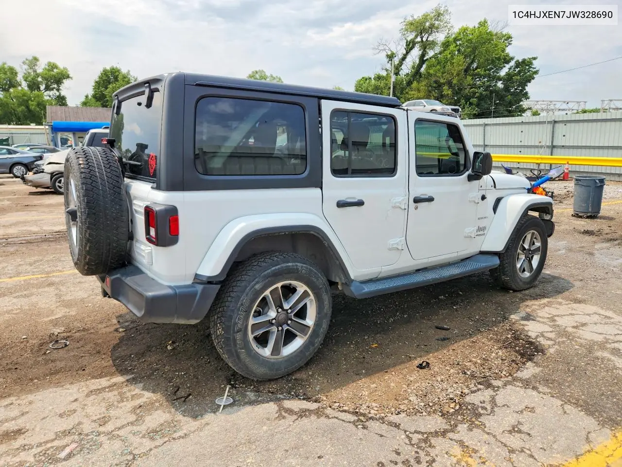 2018 Jeep Wrangler Unlimited Sahara VIN: 1C4HJXEN7JW328690 Lot: 58297546
