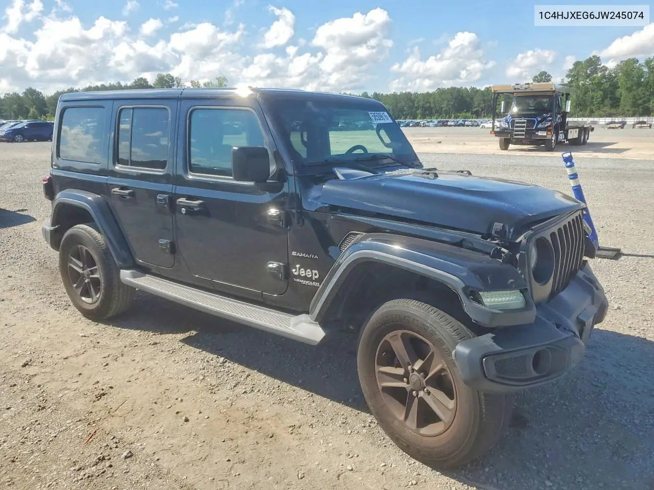 2018 Jeep Wrangler Unlimited Sahara VIN: 1C4HJXEG6JW245074 Lot: 58509616