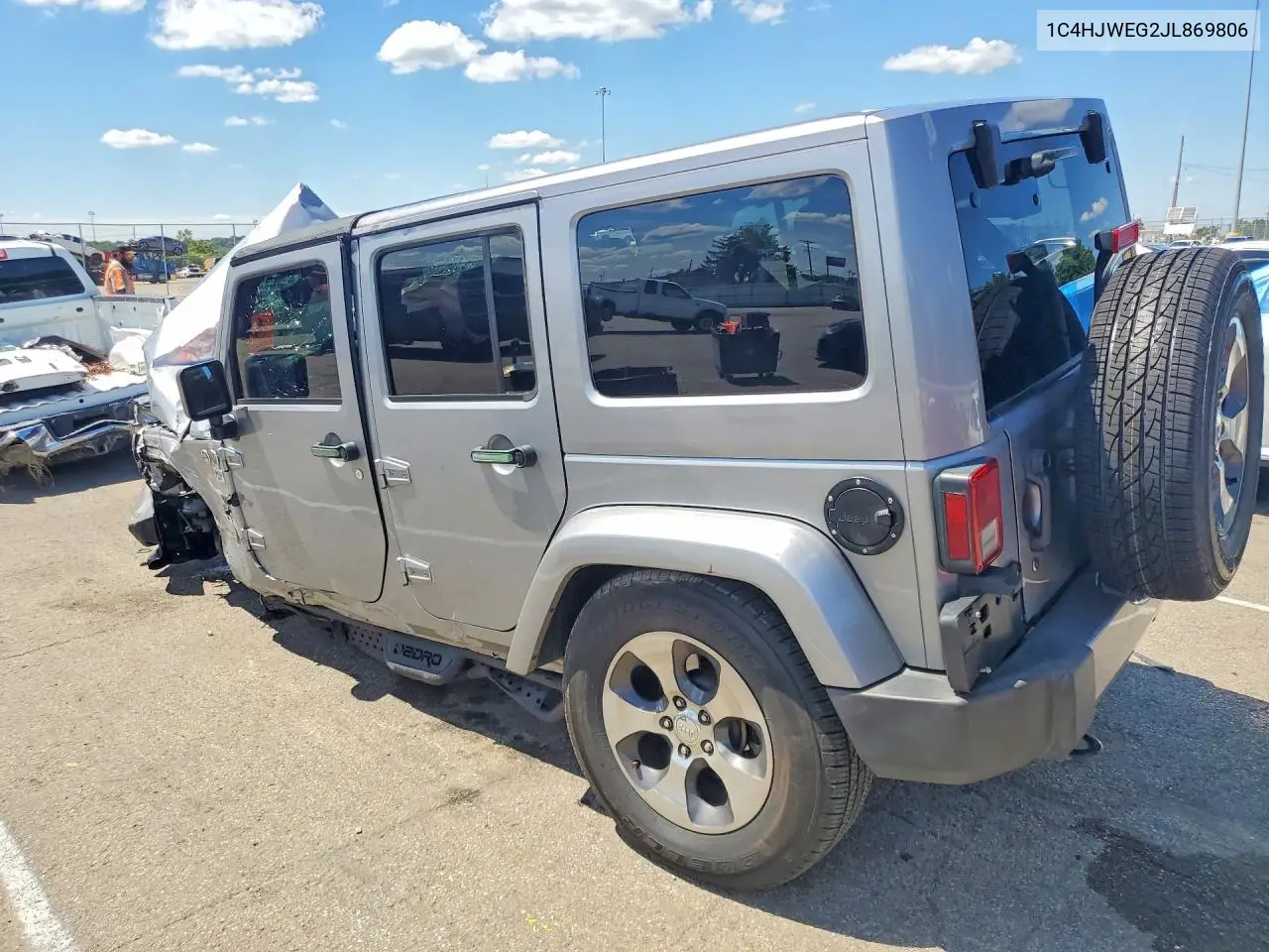 2018 Jeep Wrangler Unlimited Sahara VIN: 1C4HJWEG2JL869806 Lot: 58515246