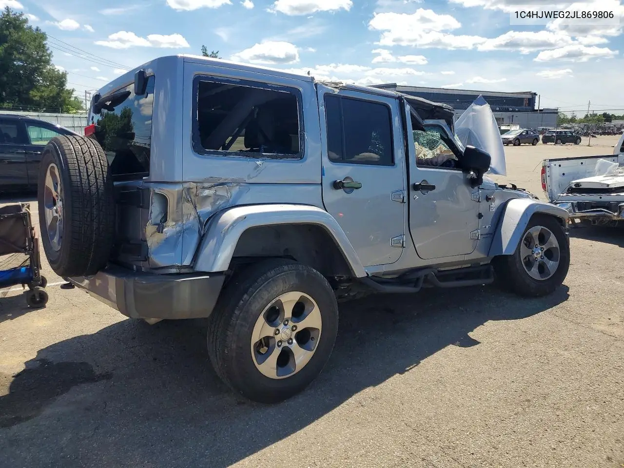 2018 Jeep Wrangler Unlimited Sahara VIN: 1C4HJWEG2JL869806 Lot: 58515246