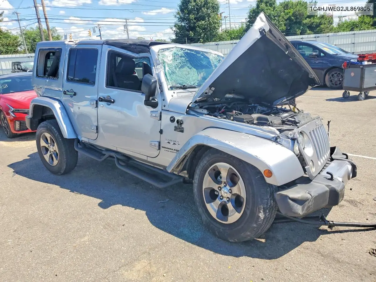 2018 Jeep Wrangler Unlimited Sahara VIN: 1C4HJWEG2JL869806 Lot: 58515246