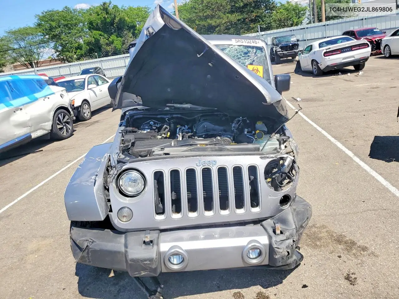 2018 Jeep Wrangler Unlimited Sahara VIN: 1C4HJWEG2JL869806 Lot: 58515246