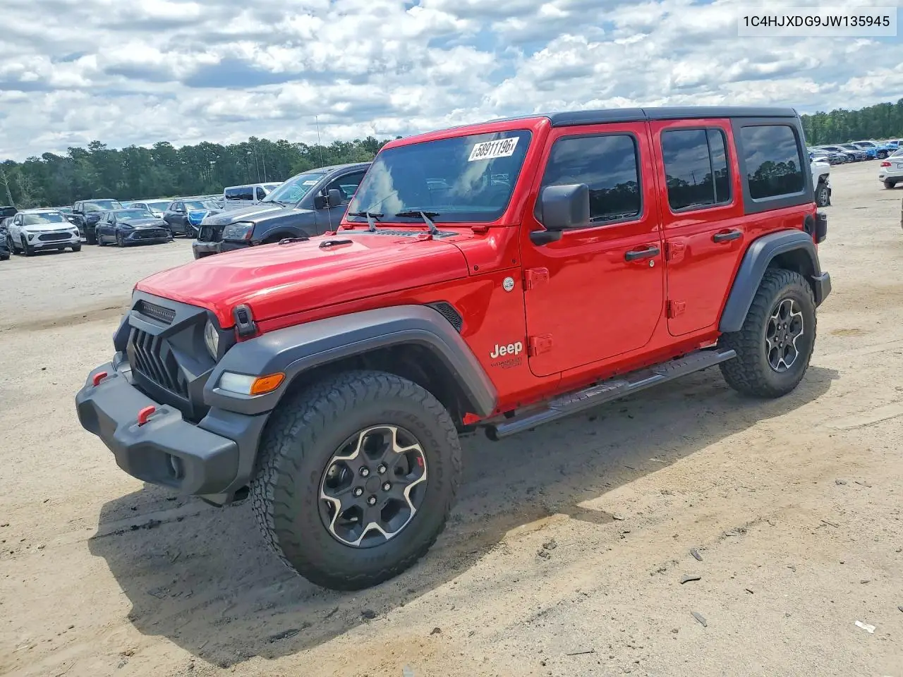 2018 Jeep Wrangler Unlimited Sport VIN: 1C4HJXDG9JW135945 Lot: 58911196