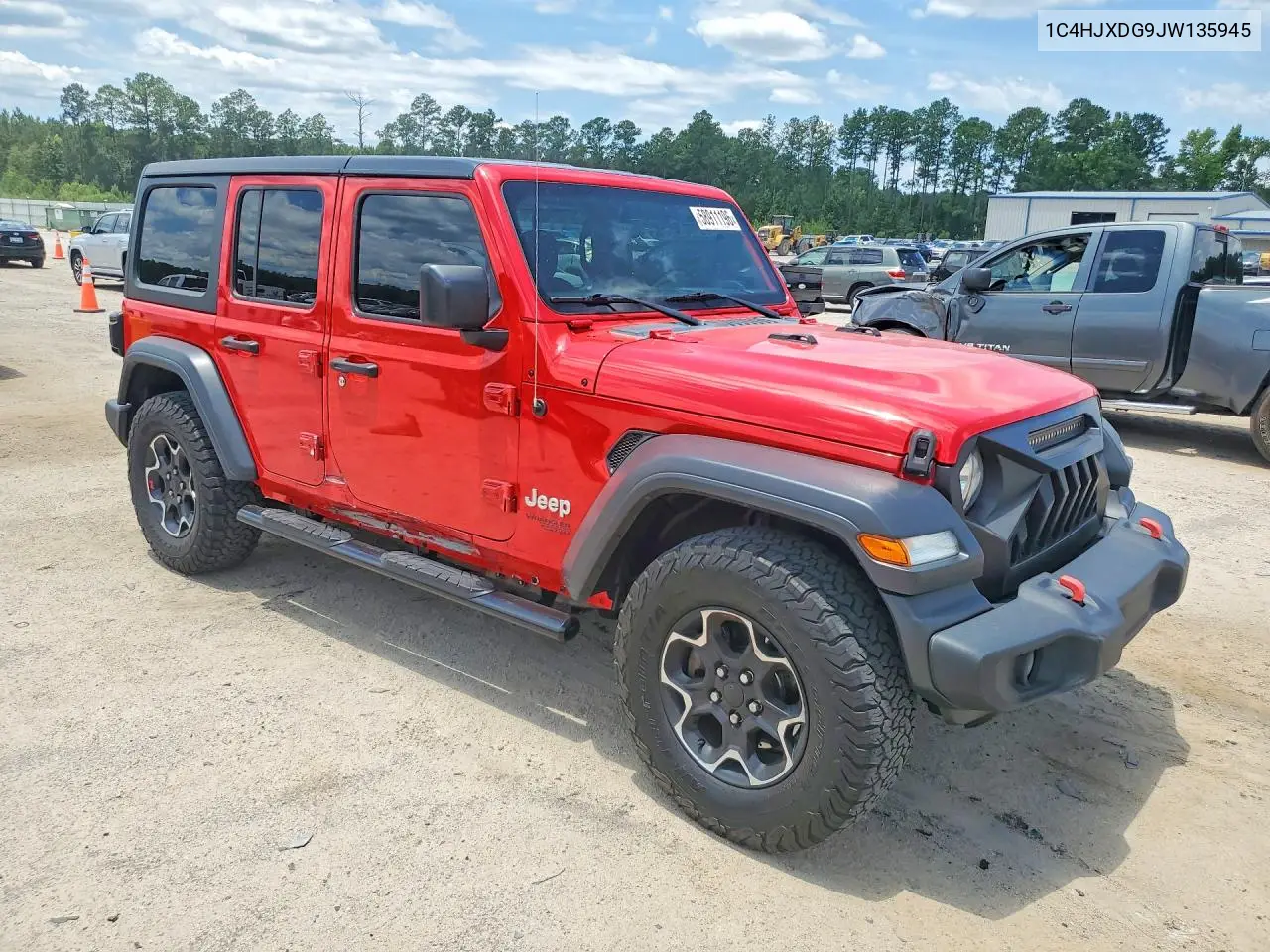 2018 Jeep Wrangler Unlimited Sport VIN: 1C4HJXDG9JW135945 Lot: 58911196