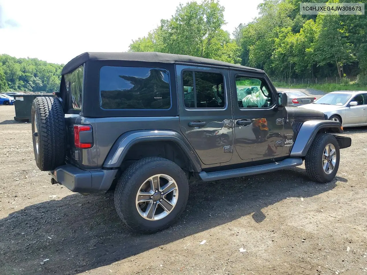 2018 Jeep Wrangler Unlimited Sahara VIN: 1C4HJXEG4JW308673 Lot: 59114636