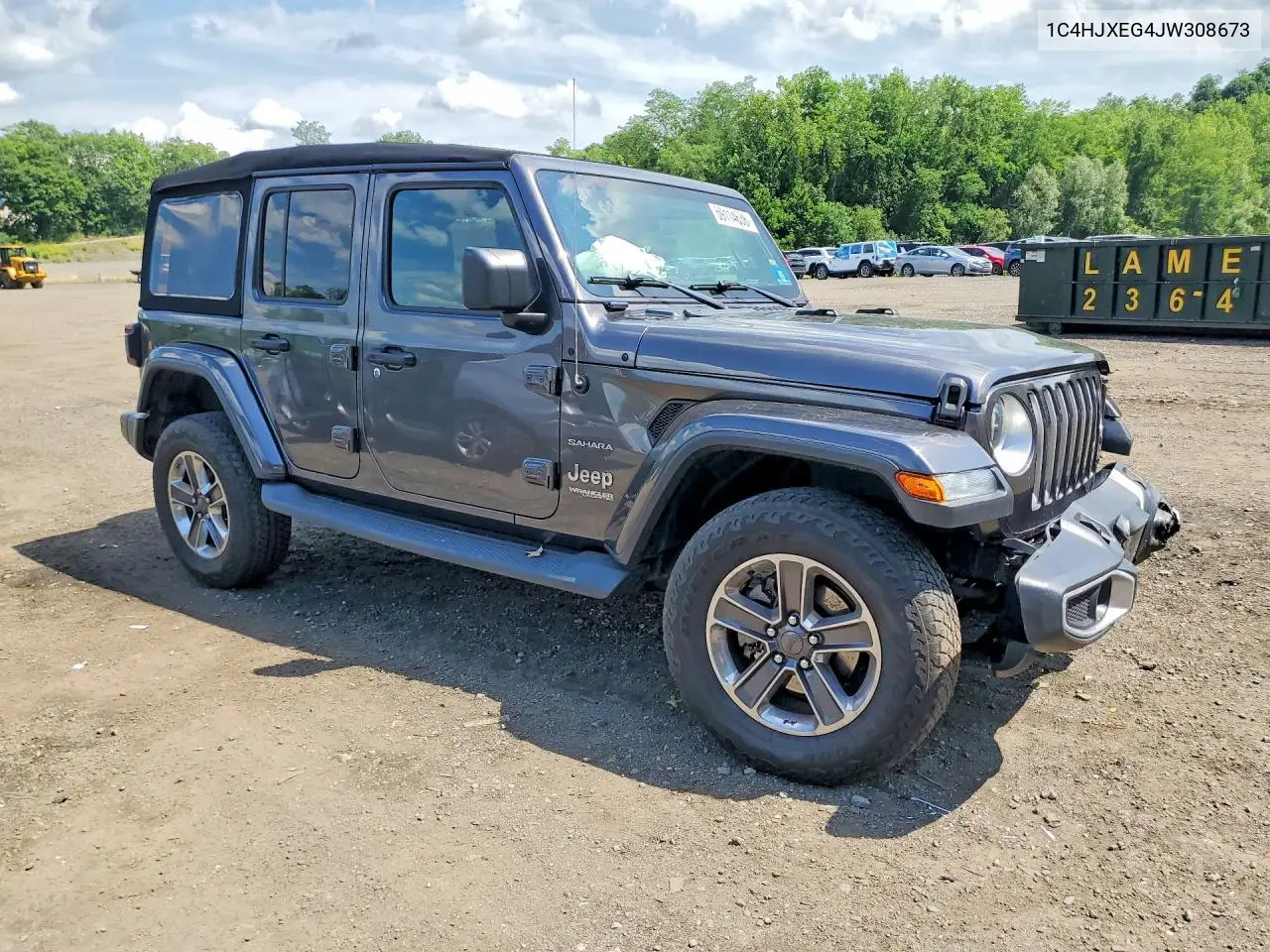 2018 Jeep Wrangler Unlimited Sahara VIN: 1C4HJXEG4JW308673 Lot: 59114636