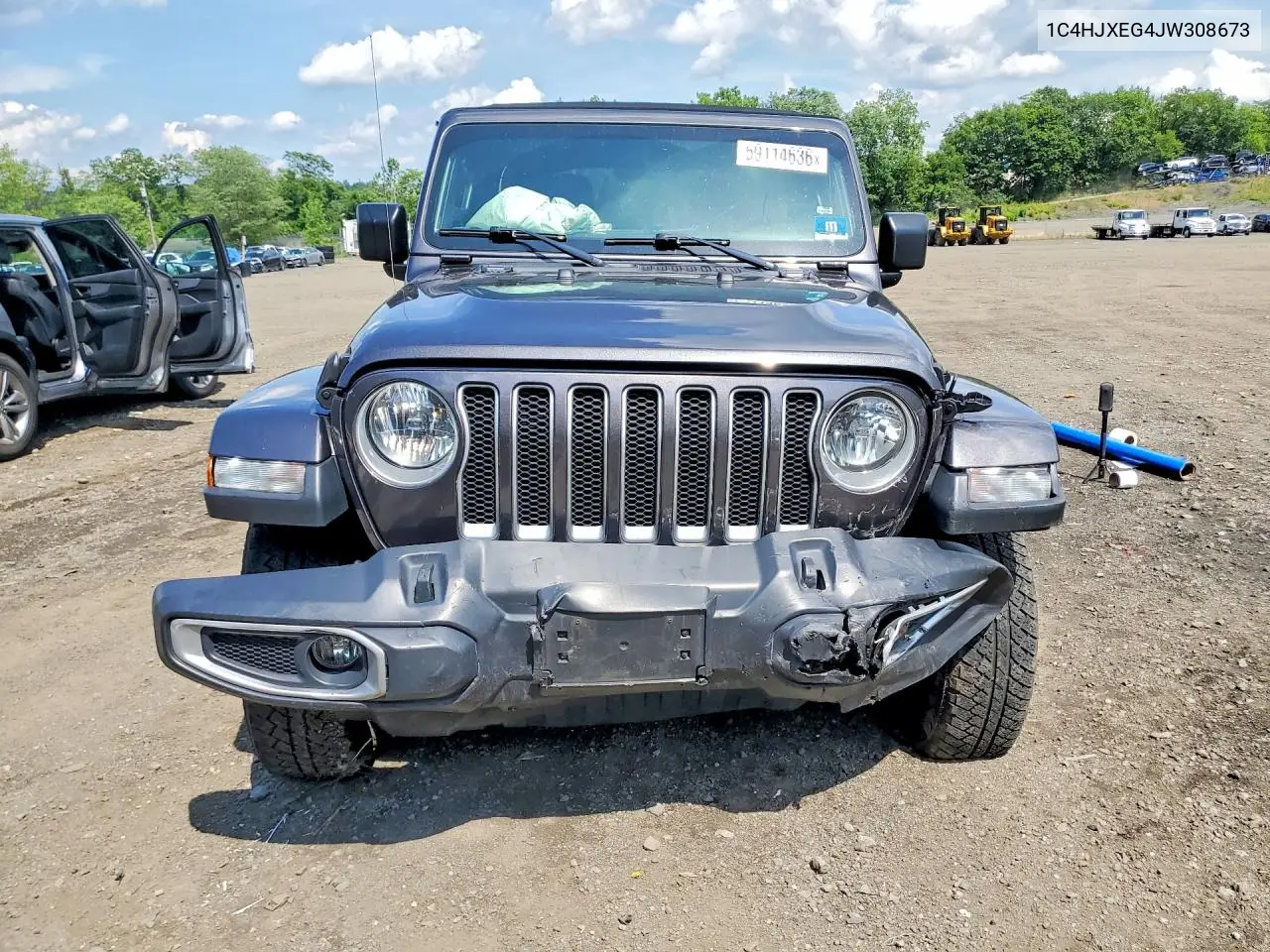 2018 Jeep Wrangler Unlimited Sahara VIN: 1C4HJXEG4JW308673 Lot: 59114636