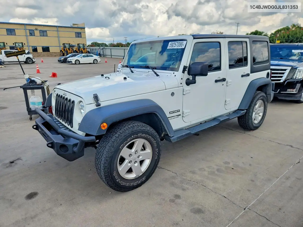 2018 Jeep Wrangler Unlimited Sport VIN: 1C4BJWDG0JL831353 Lot: 59257086