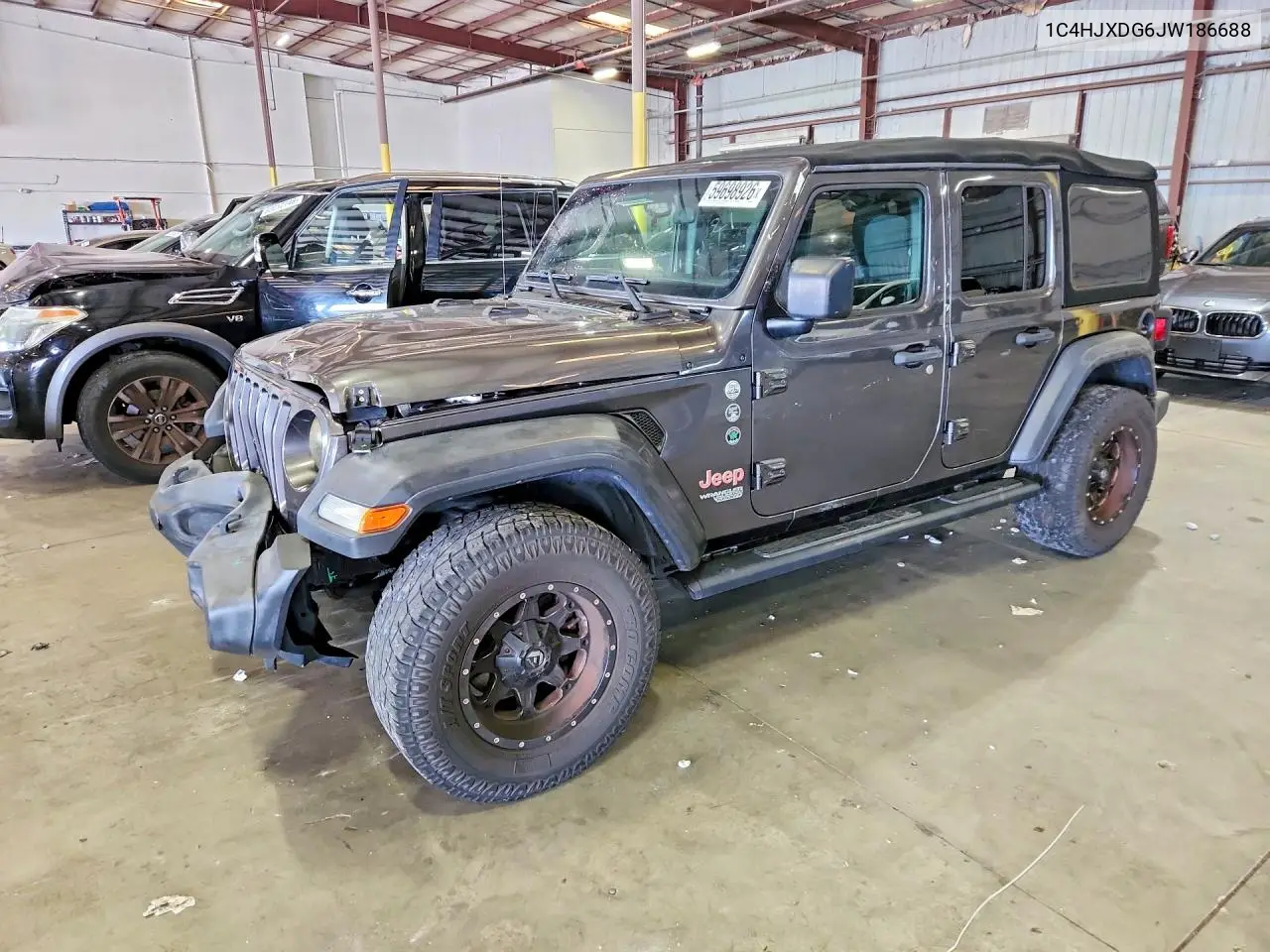 2018 Jeep Wrangler Unlimited Sport VIN: 1C4HJXDG6JW186688 Lot: 59698926