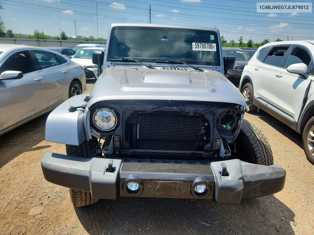 2018 Jeep Wrangler Unlimited Sahara VIN: 1C4BJWEG7JL879012 Lot: 59788706