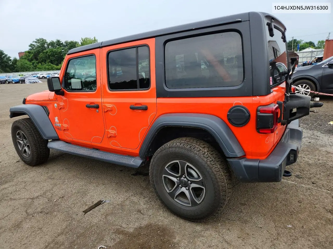 2018 Jeep Wrangler Unlimited Sport VIN: 1C4HJXDN5JW316300 Lot: 59826056