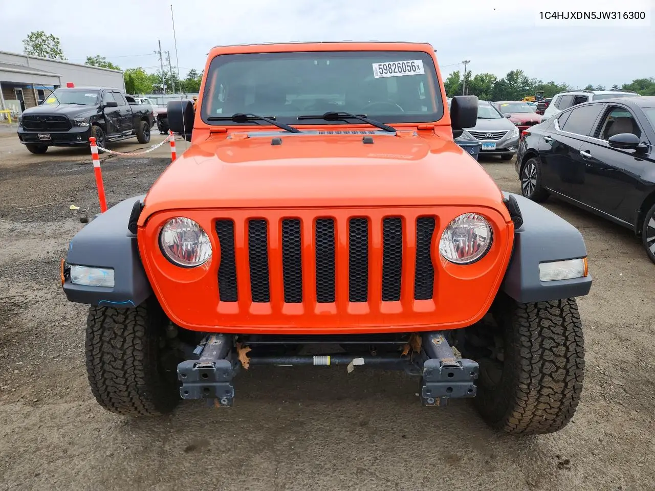 2018 Jeep Wrangler Unlimited Sport VIN: 1C4HJXDN5JW316300 Lot: 59826056