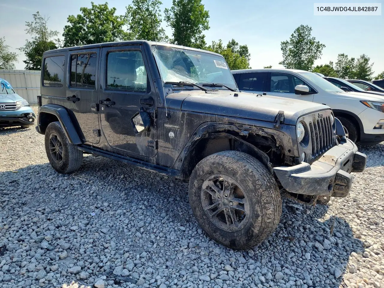 2018 Jeep Wrangler Unlimited Sport VIN: 1C4BJWDG4JL842887 Lot: 60844826