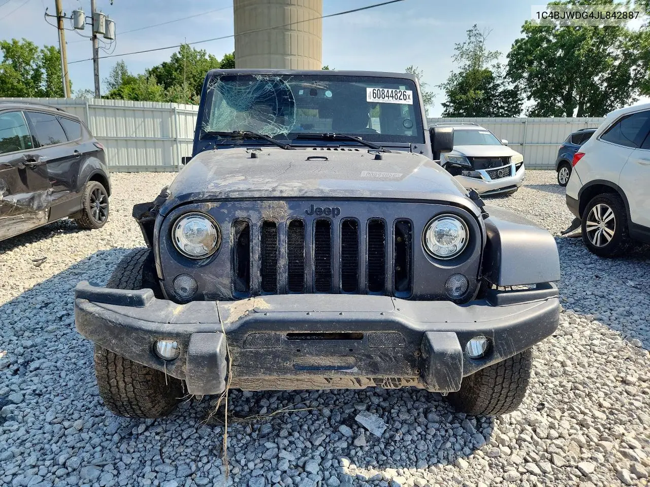 2018 Jeep Wrangler Unlimited Sport VIN: 1C4BJWDG4JL842887 Lot: 60844826