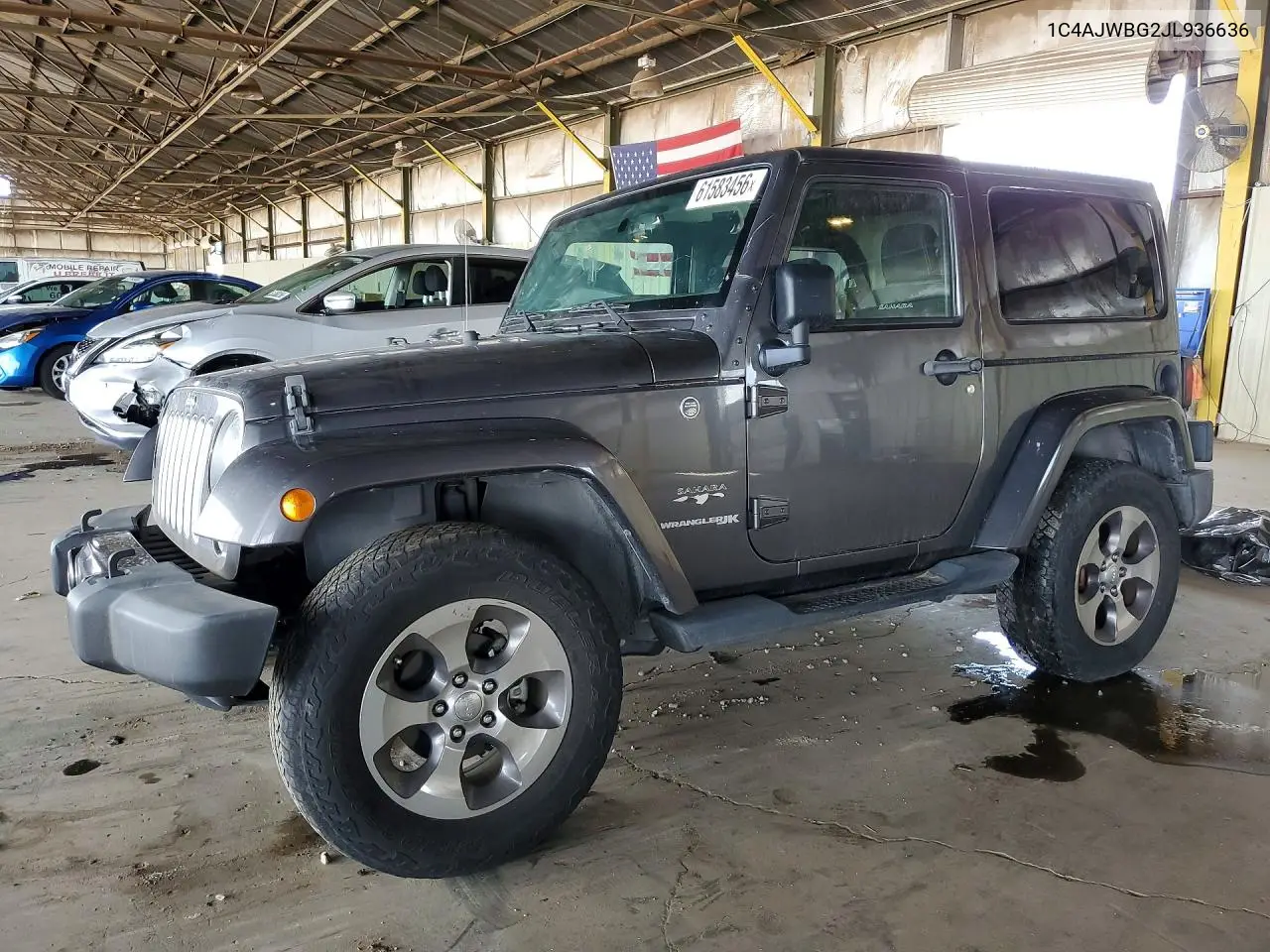 2018 Jeep Wrangler Sahara VIN: 1C4AJWBG2JL936636 Lot: 61583456