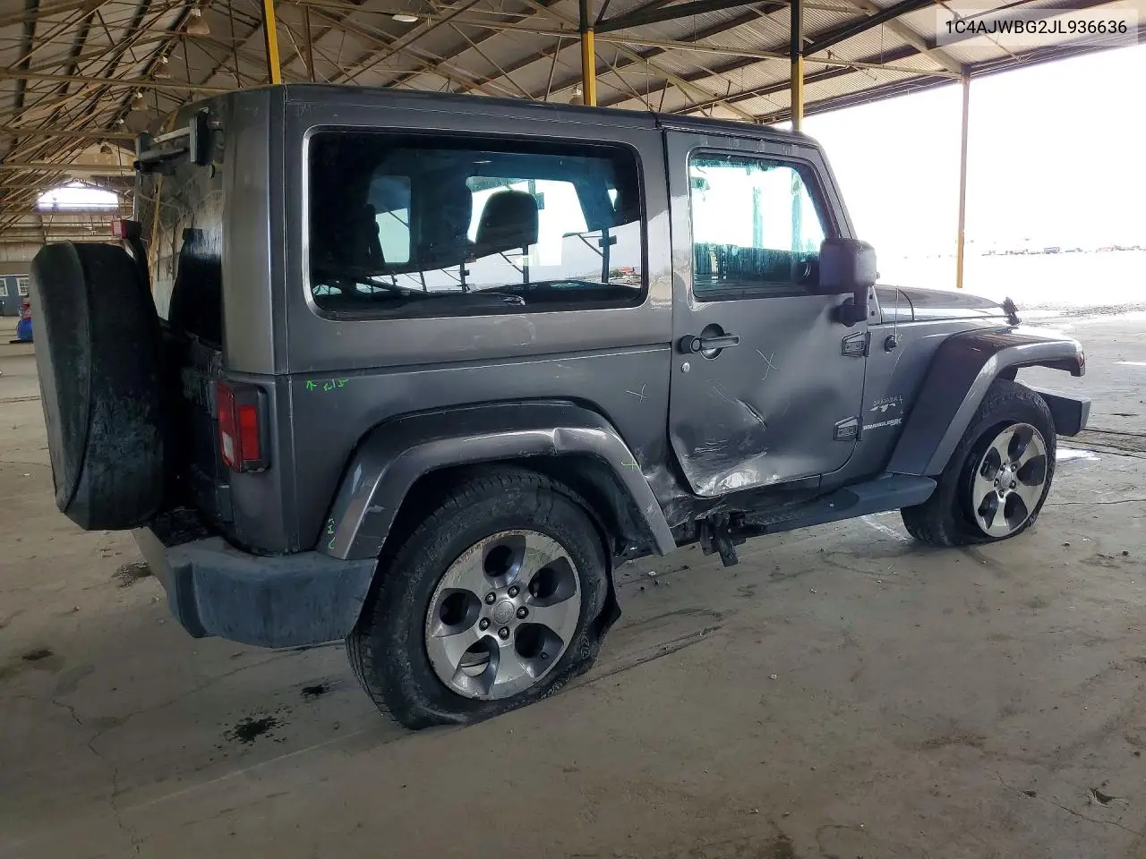 2018 Jeep Wrangler Sahara VIN: 1C4AJWBG2JL936636 Lot: 61583456