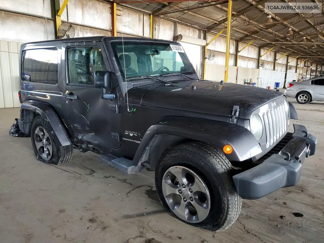 2018 Jeep Wrangler Sahara VIN: 1C4AJWBG2JL936636 Lot: 61583456
