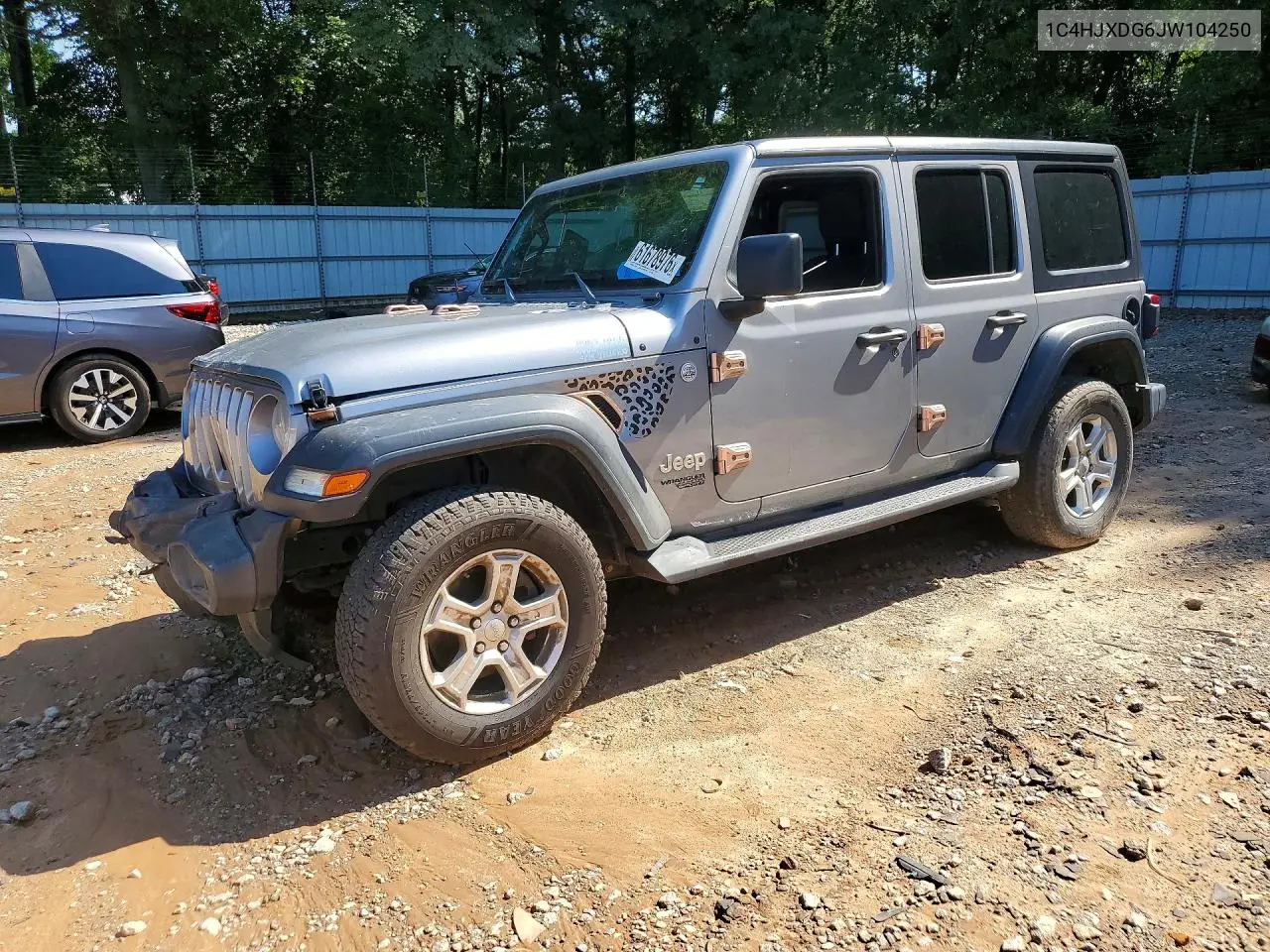 2018 Jeep Wrangler Unlimited Sport VIN: 1C4HJXDG6JW104250 Lot: 61678976