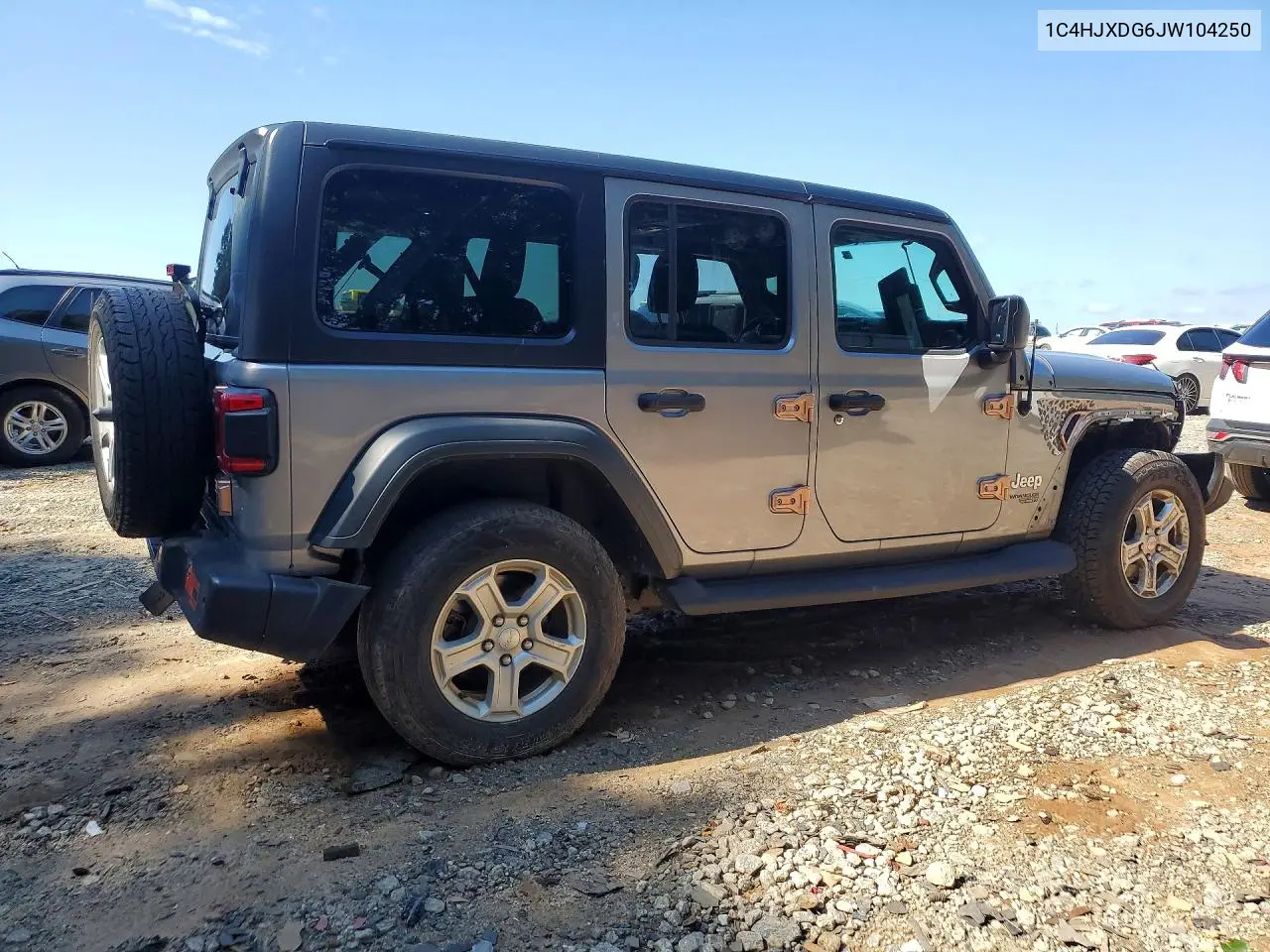 2018 Jeep Wrangler Unlimited Sport VIN: 1C4HJXDG6JW104250 Lot: 61678976