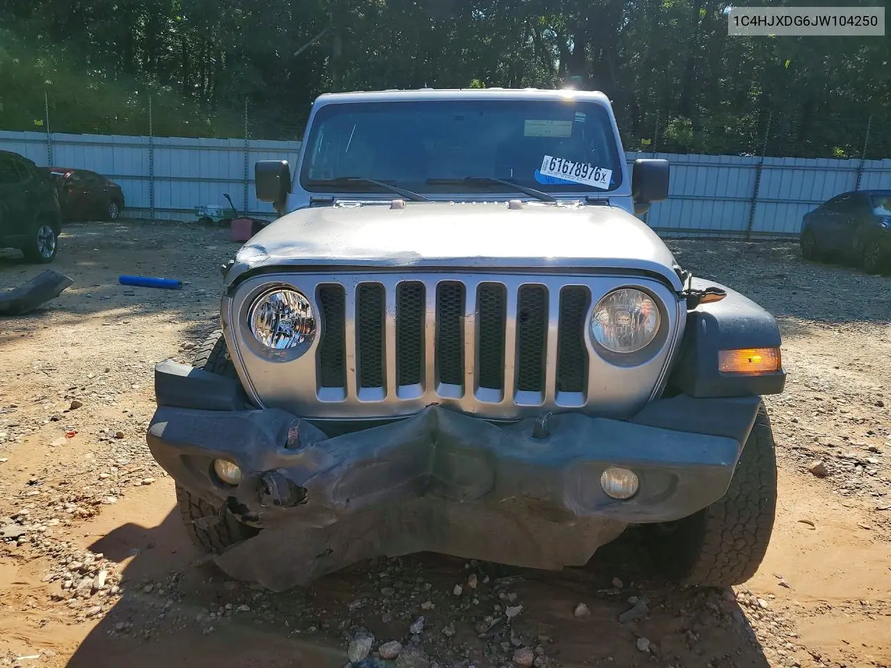 2018 Jeep Wrangler Unlimited Sport VIN: 1C4HJXDG6JW104250 Lot: 61678976