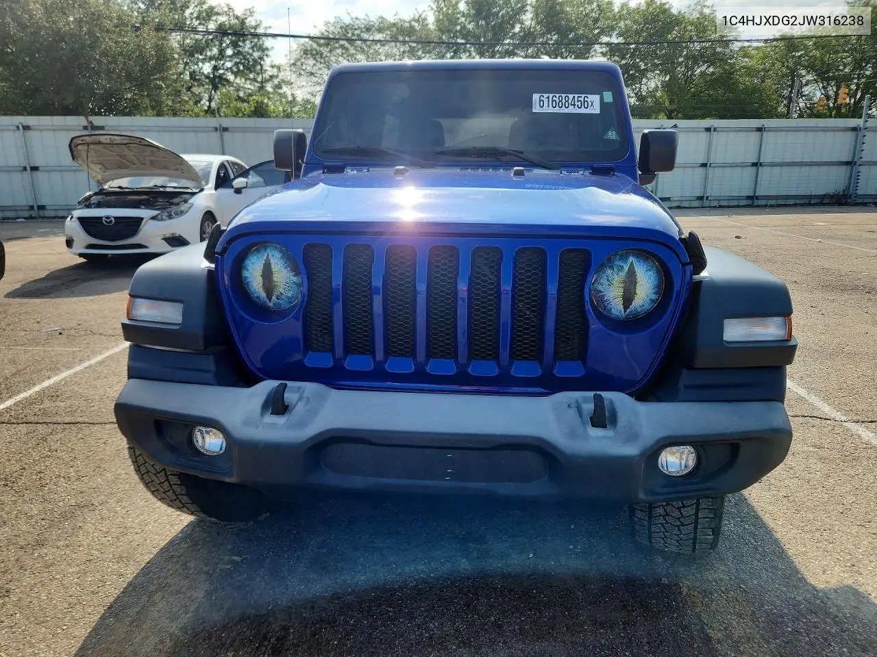 2018 Jeep Wrangler Unlimited Sport VIN: 1C4HJXDG2JW316238 Lot: 61688456