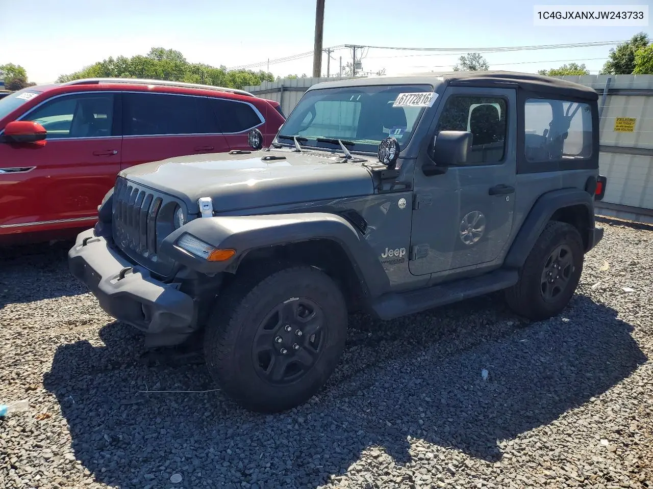 2018 Jeep Wrangler Sport VIN: 1C4GJXANXJW243733 Lot: 61772816
