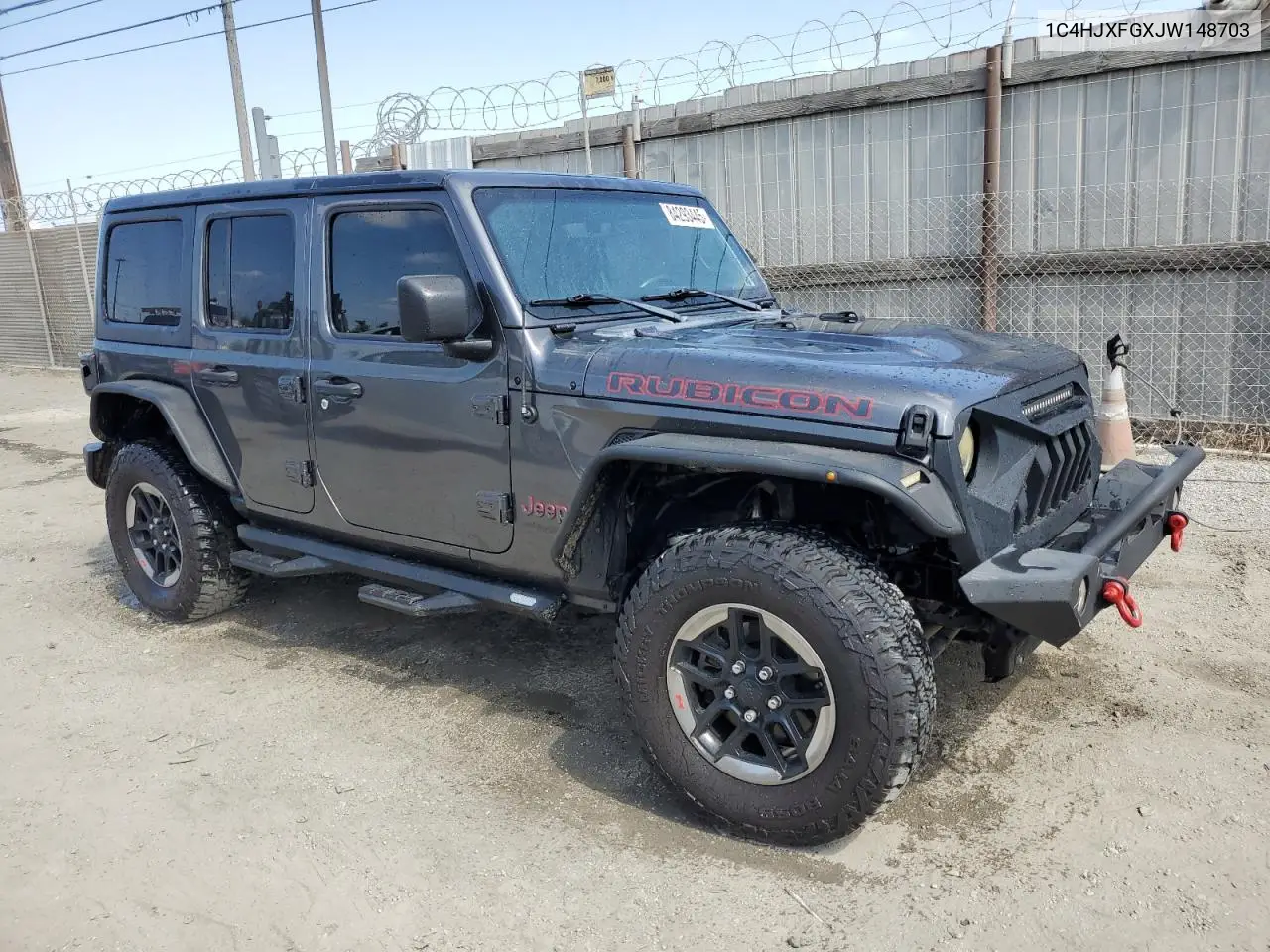 1C4HJXFGXJW148703 2018 Jeep Wrangler Unlimited Rubicon