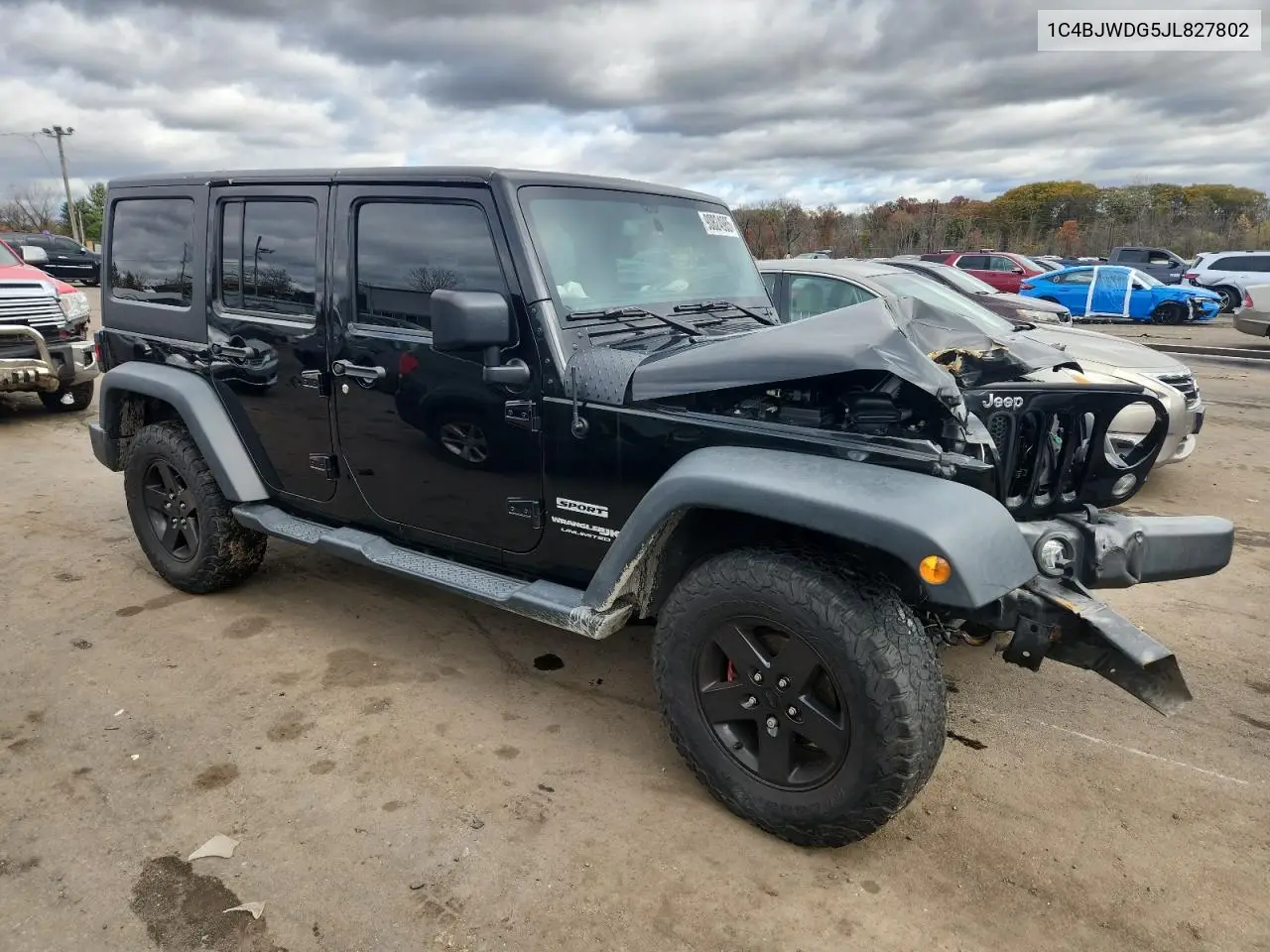 1C4BJWDG5JL827802 2018 Jeep Wrangler Unlimited Sport
