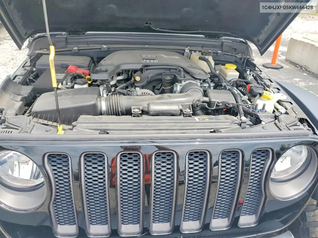 2019 Jeep Wrangler Unlimited Rubicon VIN: 1C4HJXFG5KW666428 Lot: 58713566