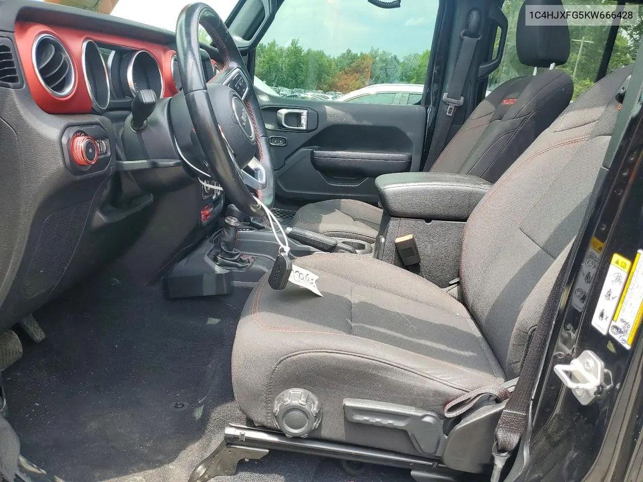 2019 Jeep Wrangler Unlimited Rubicon VIN: 1C4HJXFG5KW666428 Lot: 58713566