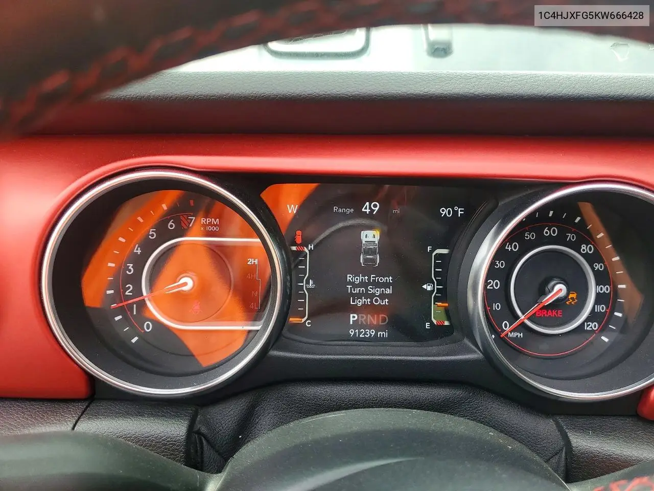 2019 Jeep Wrangler Unlimited Rubicon VIN: 1C4HJXFG5KW666428 Lot: 58713566