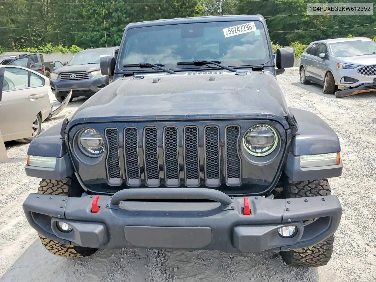 2019 Jeep Wrangler Unlimited Sahara VIN: 1C4HJXEG2KW612392 Lot: 59242296