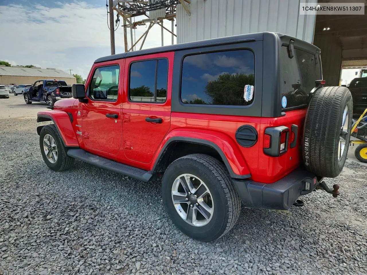 2019 Jeep Wrangler Unlimited Sahara VIN: 1C4HJXEN8KW511307 Lot: 60153866