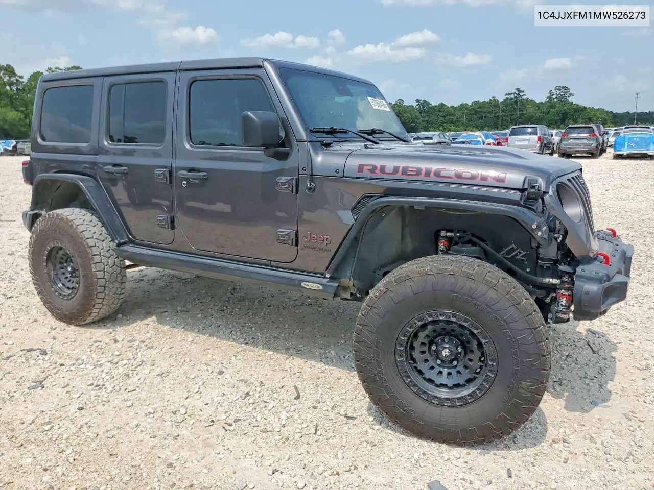 2021 Jeep Wrangler Unlimited Rubicon VIN: 1C4JJXFM1MW526273 Lot: 57068496
