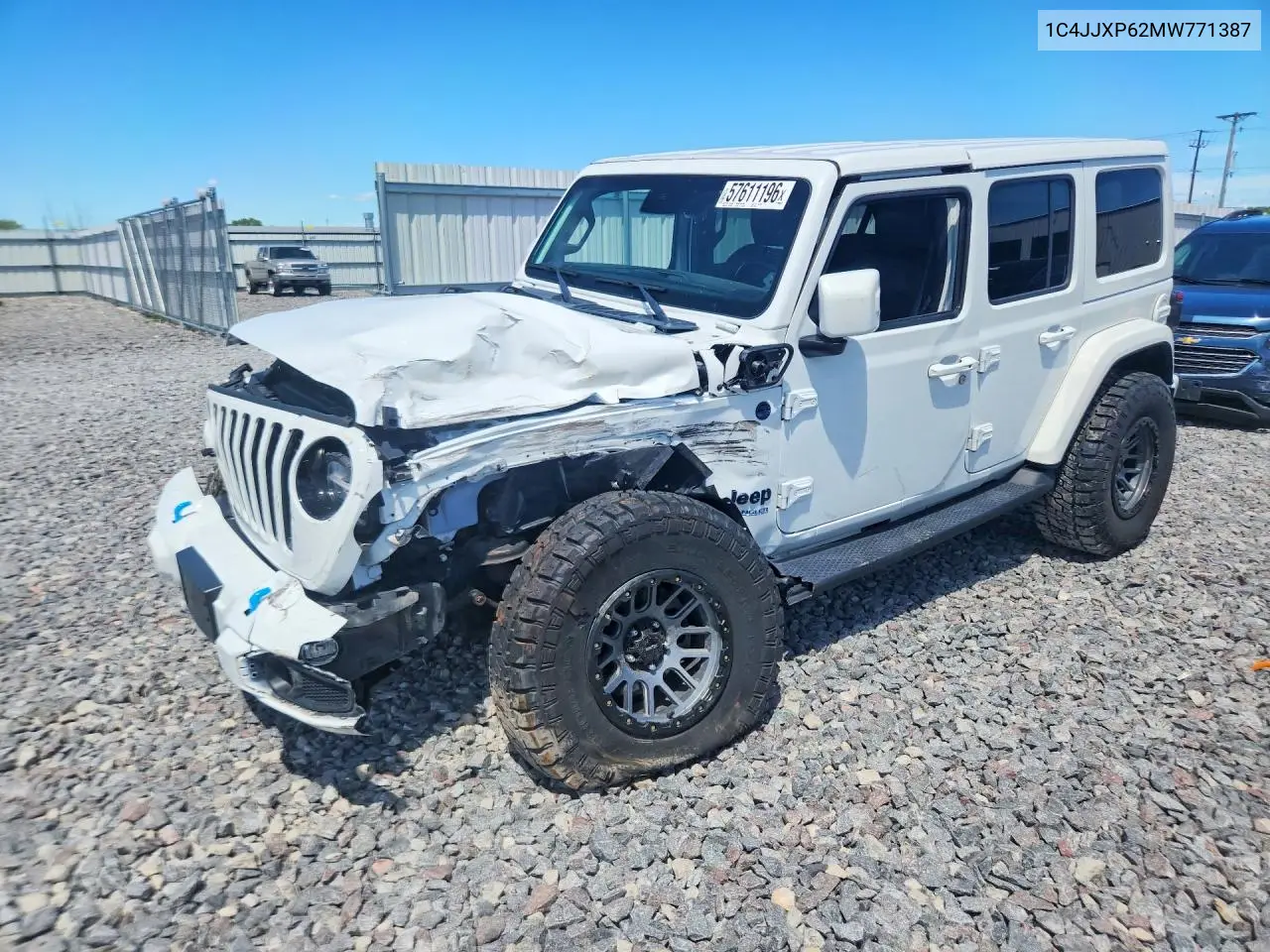 2021 Jeep Wrangler Unlimited Sahara 4Xe VIN: 1C4JJXP62MW771387 Lot: 57611196