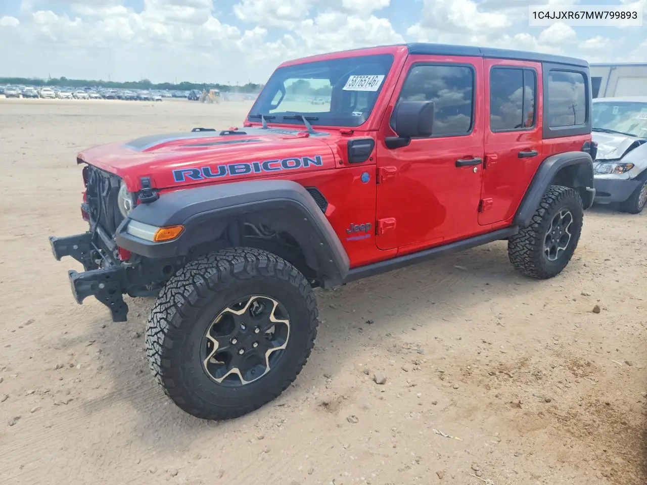 2021 Jeep Wrangler Unlimited Rubicon 4Xe VIN: 1C4JJXR67MW799893 Lot: 58765146