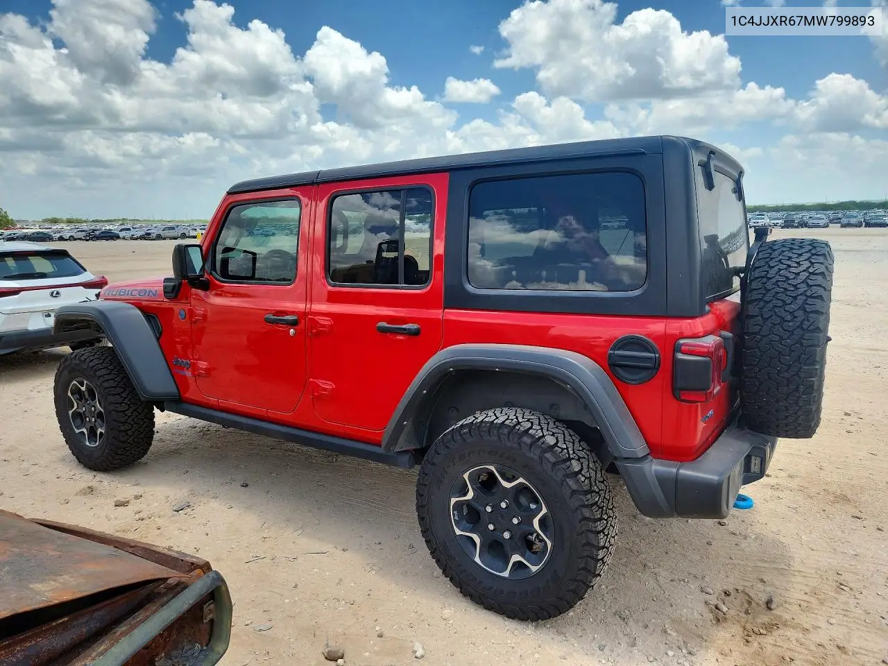 2021 Jeep Wrangler Unlimited Rubicon 4Xe VIN: 1C4JJXR67MW799893 Lot: 58765146