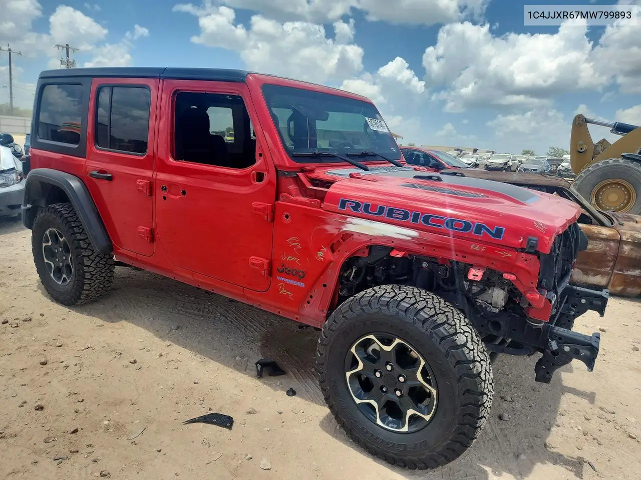 2021 Jeep Wrangler Unlimited Rubicon 4Xe VIN: 1C4JJXR67MW799893 Lot: 58765146