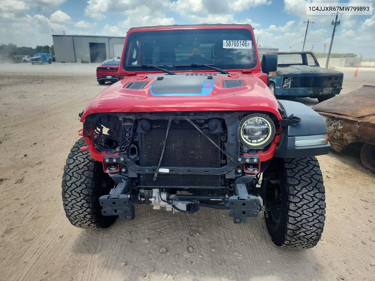2021 Jeep Wrangler Unlimited Rubicon 4Xe VIN: 1C4JJXR67MW799893 Lot: 58765146