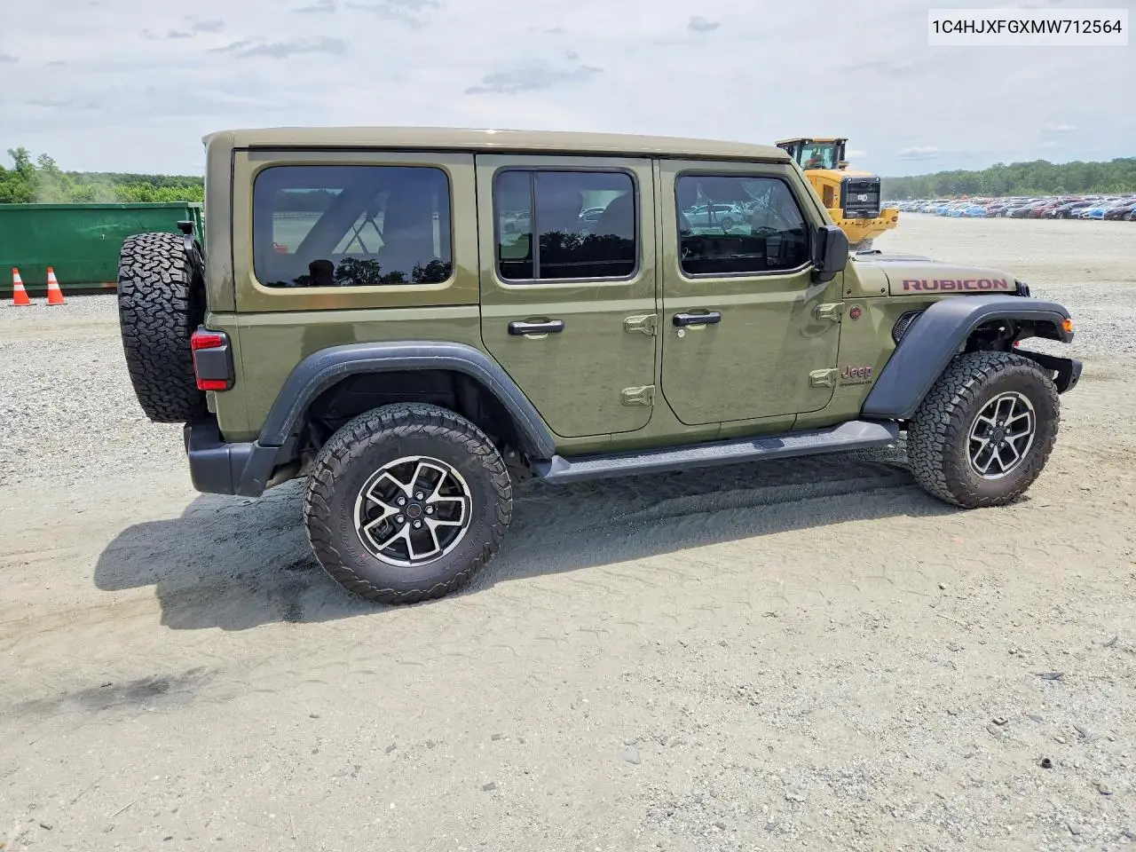 2021 Jeep Wrangler Unlimited Rubicon VIN: 1C4HJXFGXMW712564 Lot: 58914976