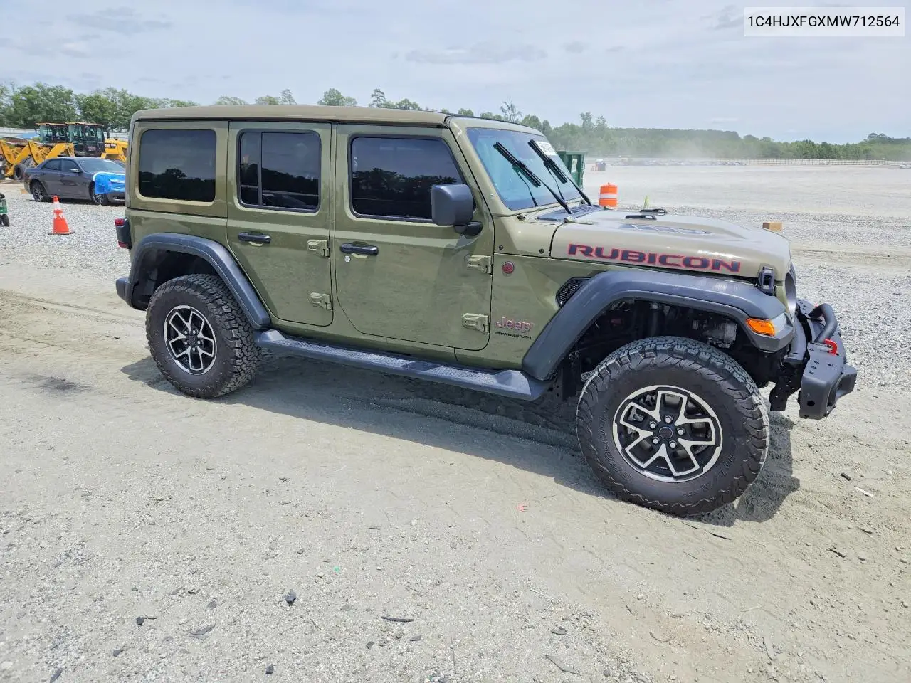 2021 Jeep Wrangler Unlimited Rubicon VIN: 1C4HJXFGXMW712564 Lot: 58914976