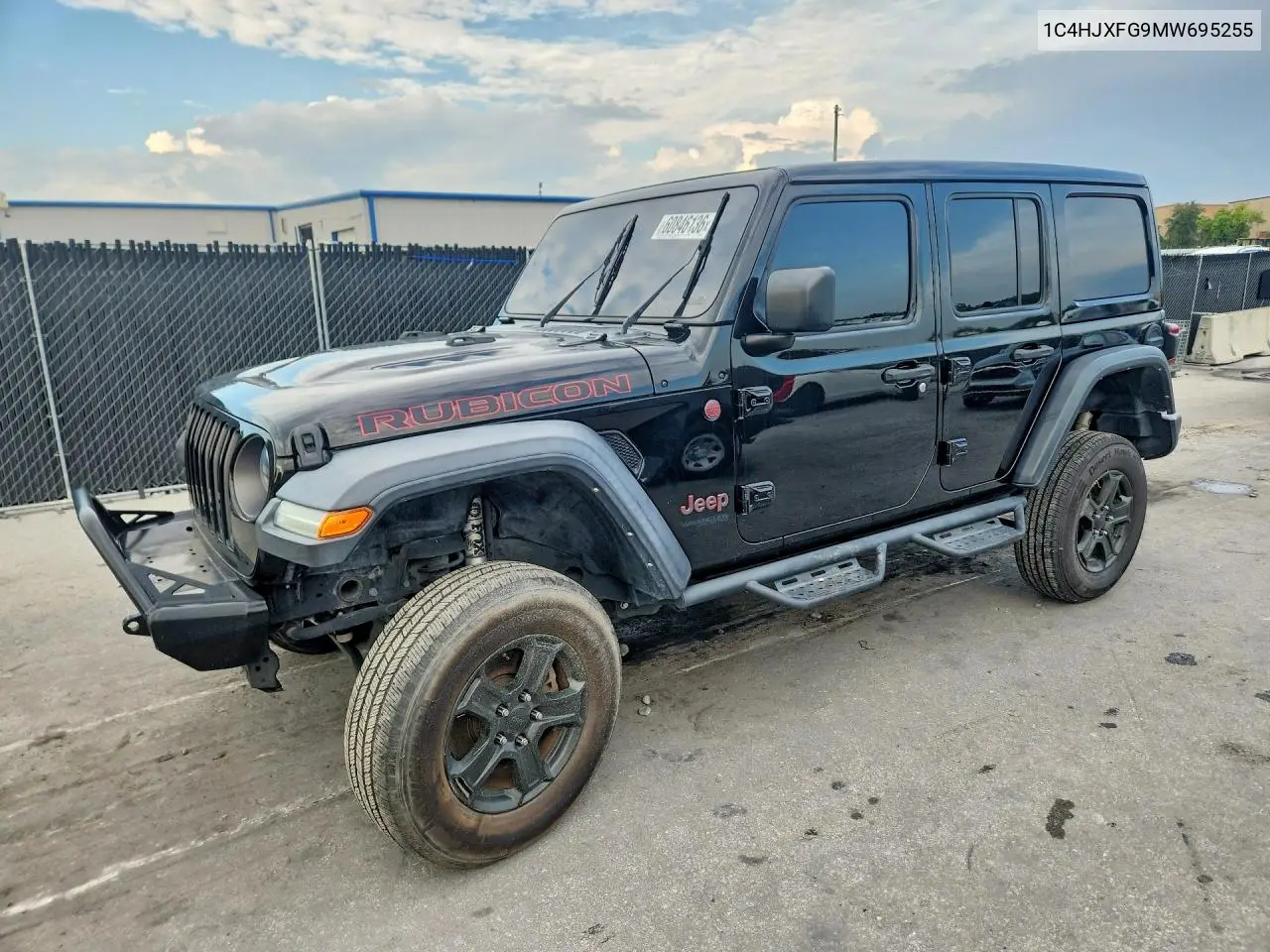 2021 Jeep Wrangler Unlimited Rubicon VIN: 1C4HJXFG9MW695255 Lot: 60846136